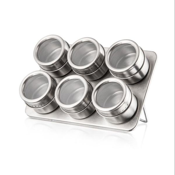NGAT 6 Pieces Of Magnetic Spice Jars