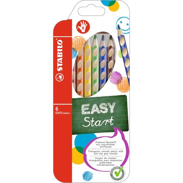 Stabilo Easy Colours Ergonomic Colour Pencils (Set 6)