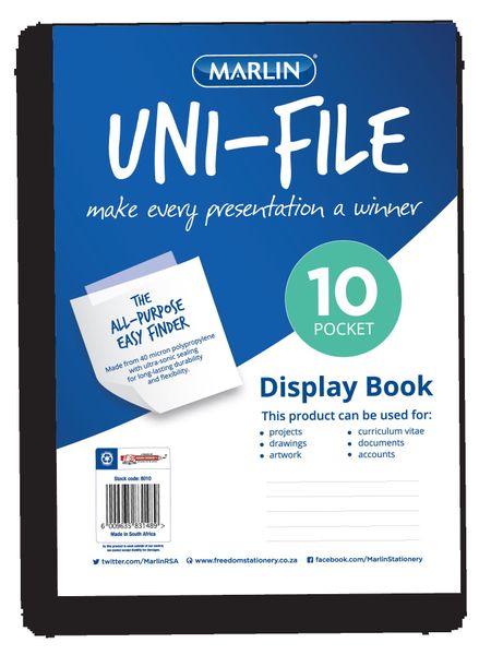 Marlin Uni-File Display Books 10 pocket
