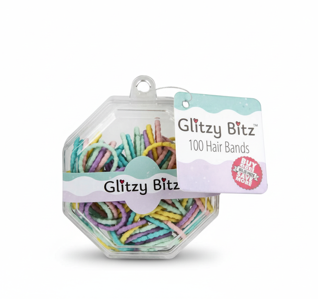 Assorted Pastel Hair Bands Set - 100 Piece for Everyday Use