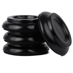Piano Caster Cups Piano Leg Foot Pads Protectors Wood Set of 4, Black