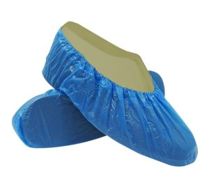 Pack of 100 -Disposable Non Wovan Plastic OverShoes - Blue