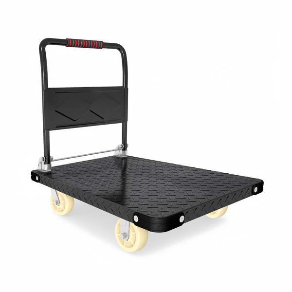 Steel Heavy Duty Foldable Trolley 125cm Platform Truck Cart Hand Push Cart