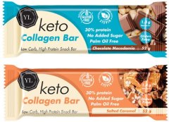 Keto Collagen Bar - Choc Macadamia Salted Caramel | 52g (12-Pack) | YL