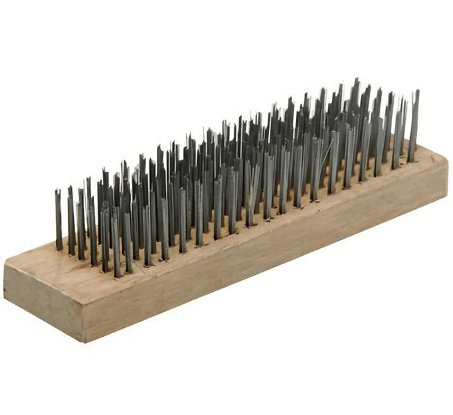 Bulk Pack x 8 Block Wire Brush Fine Short Bristles - 6 Row
