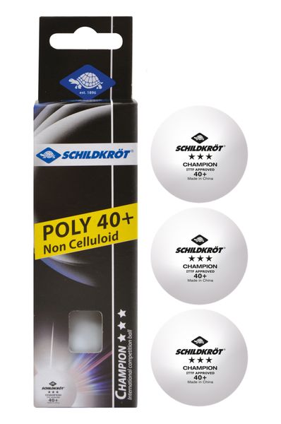 Donic-Schildkröt Table Tennis Balls Champion 3-Star White - 3 pieces
