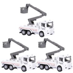 3 Pack - Model Toy Truck City Maintenance Vehicle - White