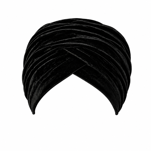 Sukari- Comfort Stretch Velour Headwrap - Black