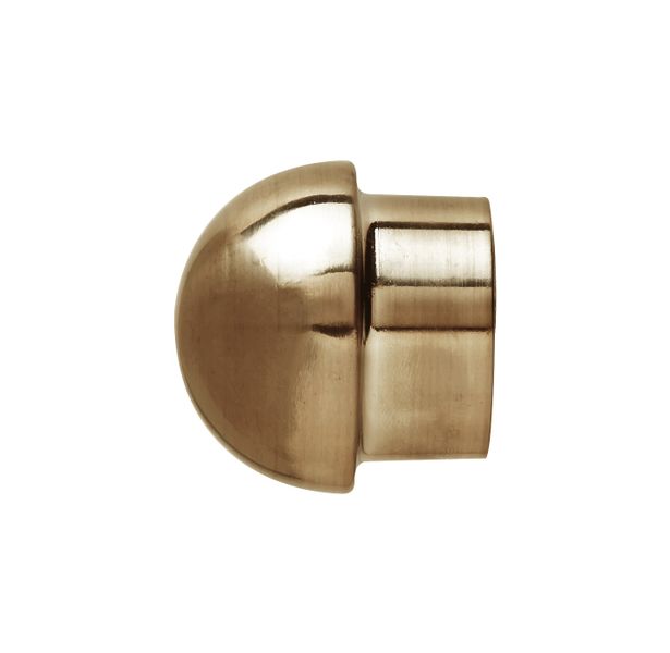 Decor Depot 25 mm Curtain Steel Rod Collar End Dome Brushed Bronze (1)