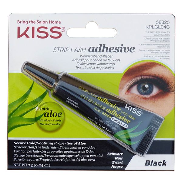 KISS Black Strip Lash Adhesive with Aloe, Dermatologist Tested