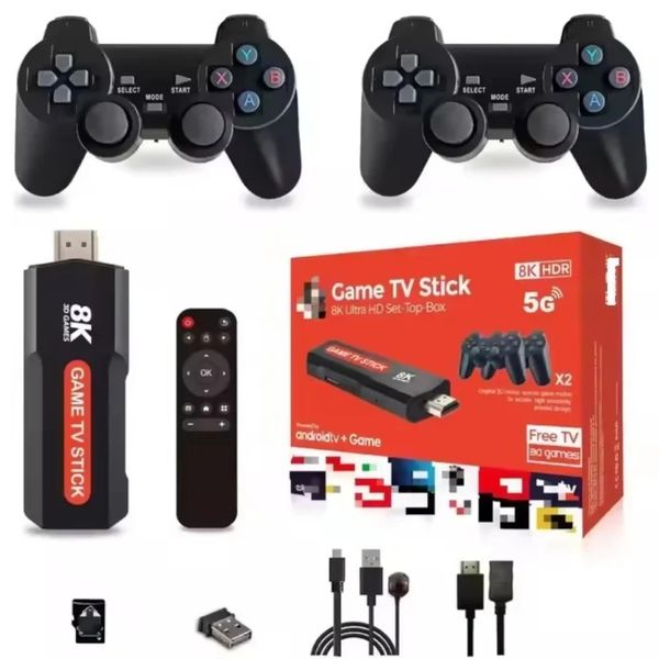 X2 Plus 8K Retro Video Games Console with 2 Wireless Controllers