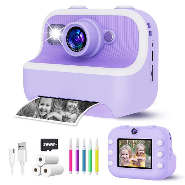 Kids Instant Print Camera - HD Digital Toy Camera with 32GB