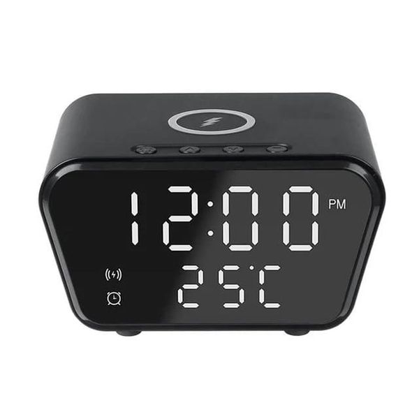 LED Digital Alarm Clock Wireless Charging BT Speaker With FM Radio