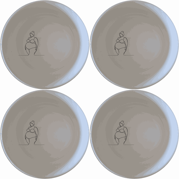 Sillohette Fat Curvey Ladies Bowl Set of 4 - Range 1