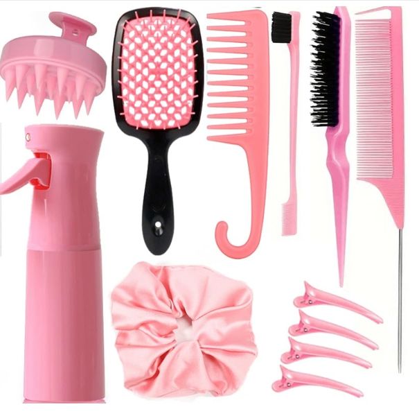 12-Piece Hair Brush Set, Women, Detangling Brush for Wet Dry Curly Hair