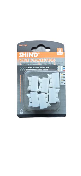 Shind 3 Port Wire Connectors 2.5mm - 6 Piece