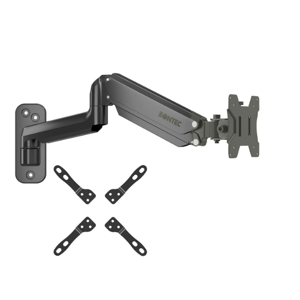 Bontec Monitor Screen Wall Mounted Bracket 42" Gas Spring 8kg Tilt Swivel