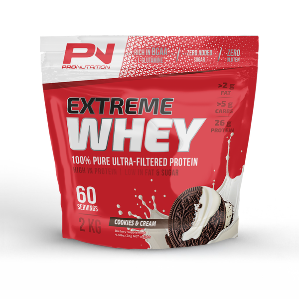 Pro Nutrition Extreme Whey Protein 2kg Pouch Cookies &amp; Cream