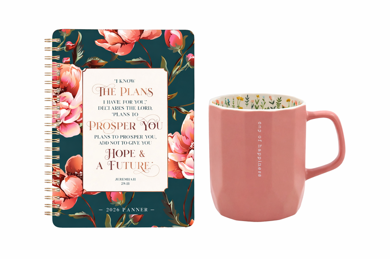 Hope &amp; Future Gift Set for Her - Christian 2026 Planner &amp; Inspirational Mug