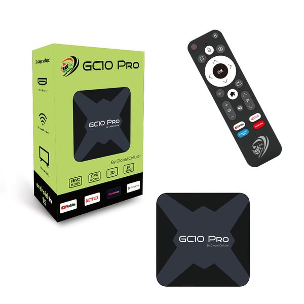 GC Smart TV Box 8K Ultra HD Android 15 -(Netflix-Showmax-YouTube) Streaming