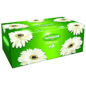 Twinsaver Facial Tissue White 180 Sheets x 2
