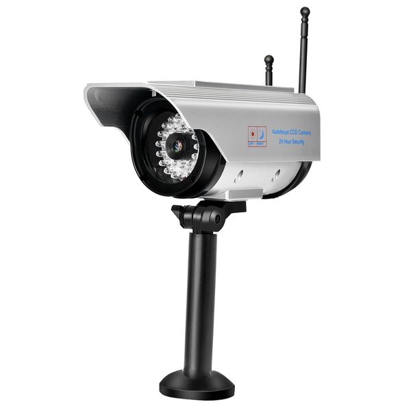 Solar Fake Camera Outdoor Silver Dummy