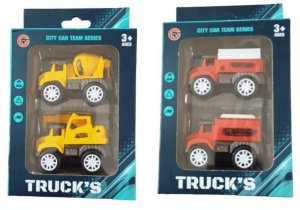 2 Boxed Multi Construction Truck Set