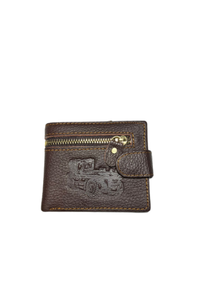 Men Genuine Leather Wallet Brown 861-04