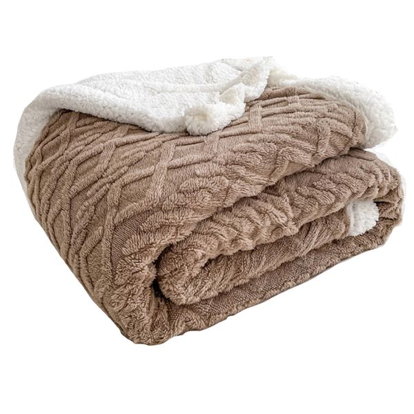 Pet Warm Soft &amp; Thick Flannel Fluffy Throw Dog Fleece Blanket - 100cm