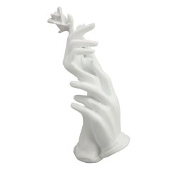 White Resin Hand Stand - Smooth Multifunction Display
