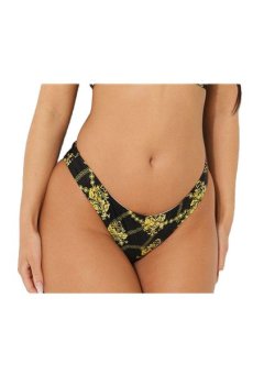 Brave Soul Women Black &amp; Gold Bikini Bottoms