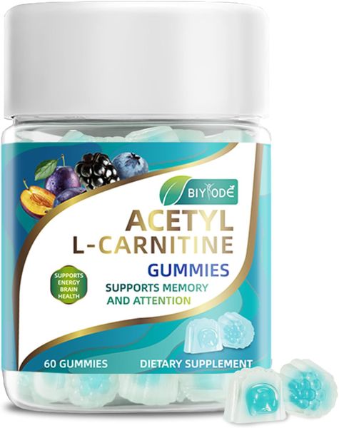 BIYODE Acetyl L-Carnitine Gummies, Supports Brain, Memory and Concentration