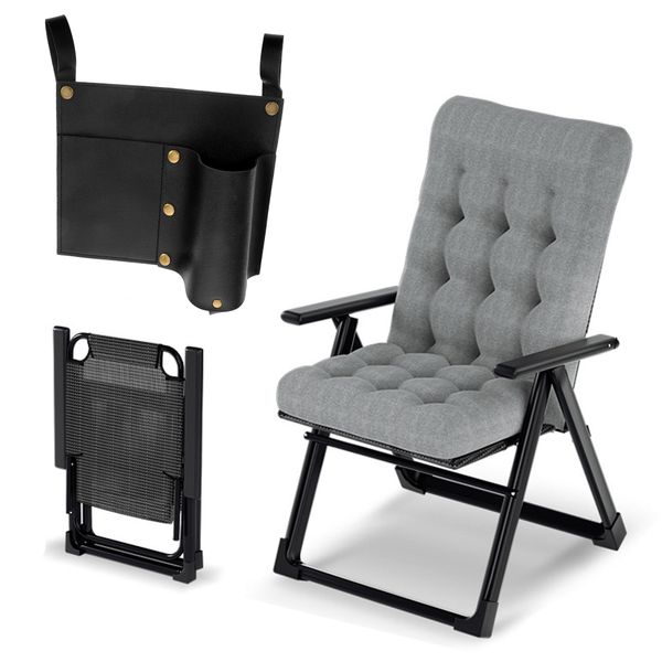Foldable Chair Reclining Lounge Chair for Indoor and Outdoor With Chair Bag