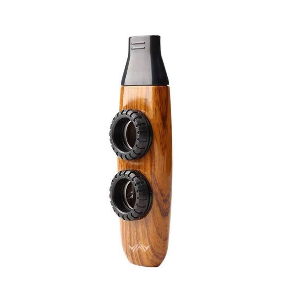 Double-hole wood grain Kazu flute