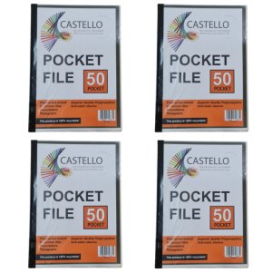 Castello 50 Pocket File- Pack of 4