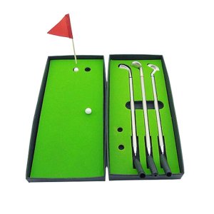 Mini Desktop Golf Ball Pen Set