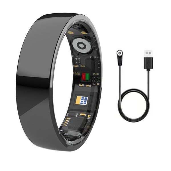 Smart Ceramic Ring with Heart Rate &amp; Sleep Monitor, Fitness Tracker
