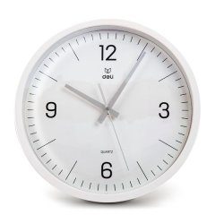 Deli Battery Powered Analogue Wall Clock 31cm white