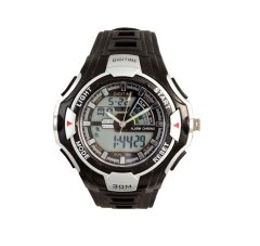 Digitime Men's Analogue LCD Classic Anadigi - Black/Silver