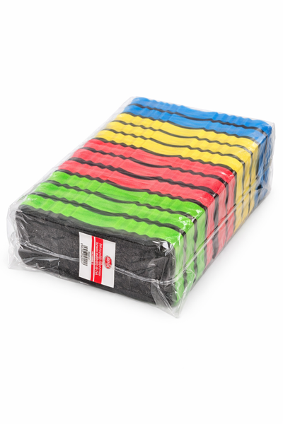 Whiteboard &amp; Blackboard Eraser - Assorted Colours-12 Pack
