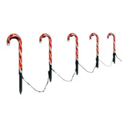 25cm Light Up Candy Canes Garden Stakes Pathway Christmas Decoration