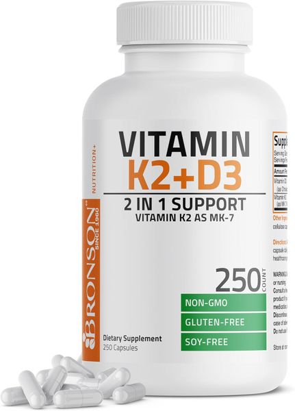 Bronson Vitamin D3 5000 IU with K2 90mcg - 250 Servings