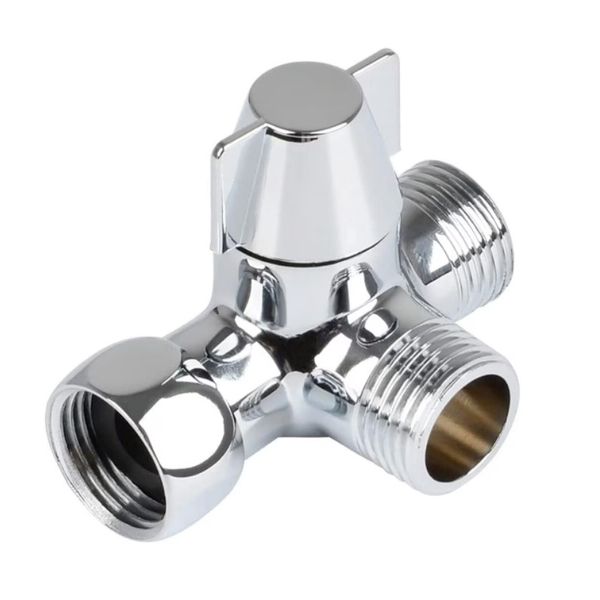 Solid Brass Three Way Shower Diverter Valve G1/2 Inch