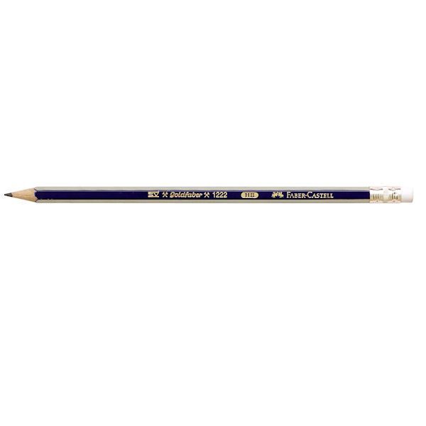 Faber-Castell Goldfaber 1222 Eraser Tip Pencil - HB (Box of 12)