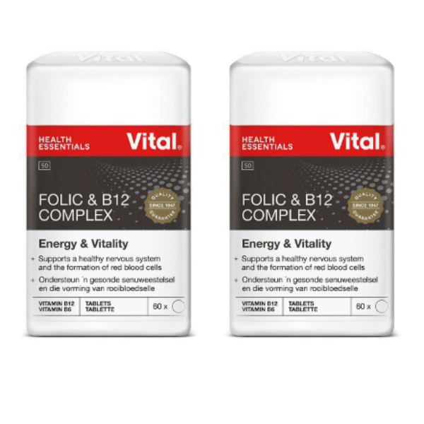 Vital Folic &amp; B12 Complex x 2 Bulk Pack