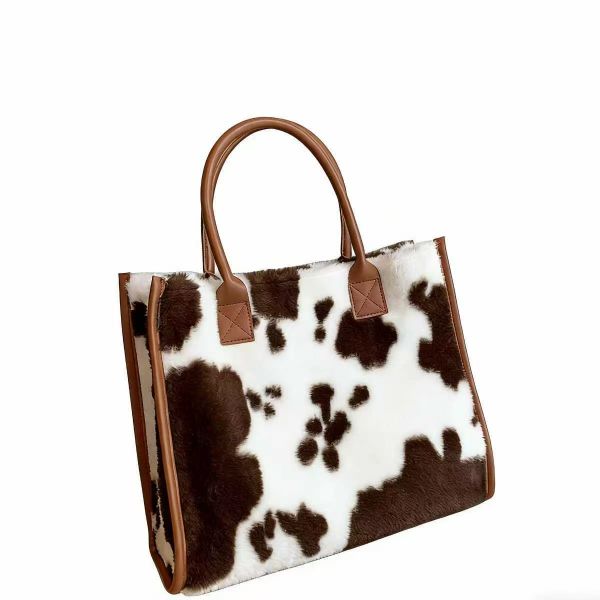 Large Capacity Autumn and Winter Versatile Fashionable Plush Handbag