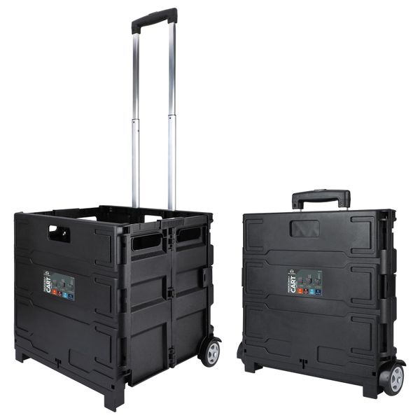 Wheeled Collapsible Handcart Folding Boot Cart,Heavy Duty Foldable Cart 65L