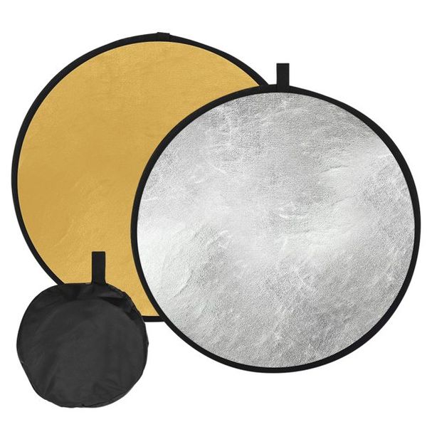 HYT 110cm Collapsible Round Photography Reflector Gold/Silver