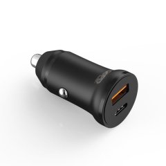 LOOP'D 20W PD Dual USB Fast Charge Car Charger - Black