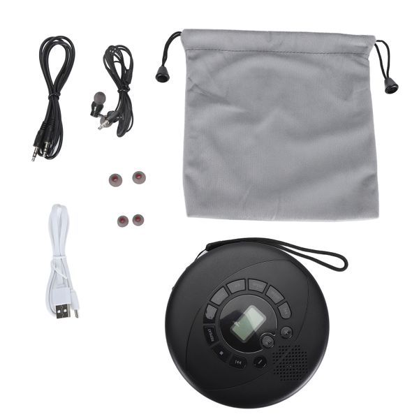 Portable CD Player 1500mAh Rechargeable Compatible With Home Car